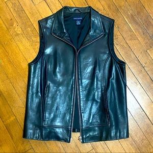 Ann Taylor Leather Vest M
